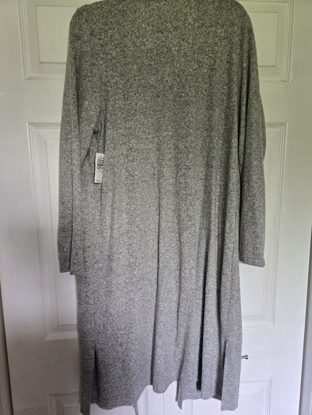 Torrid Super Soft Plush Grey Duster Cardigan Size 1X NWT Cozy Open Front - Picture 9 of 10